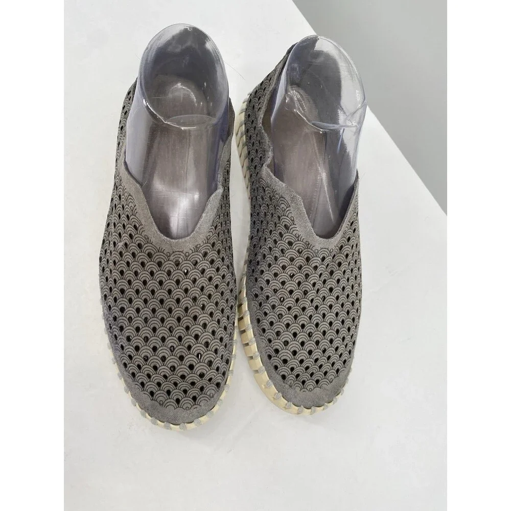 Ilse Jacobsen Shoes US 7.5 EU 38 Gray Tulip Flats Comfort Perforated Slip On